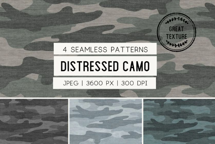 Distressed Camo Pattern Design