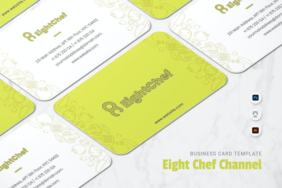 Editable Chef Card Designs