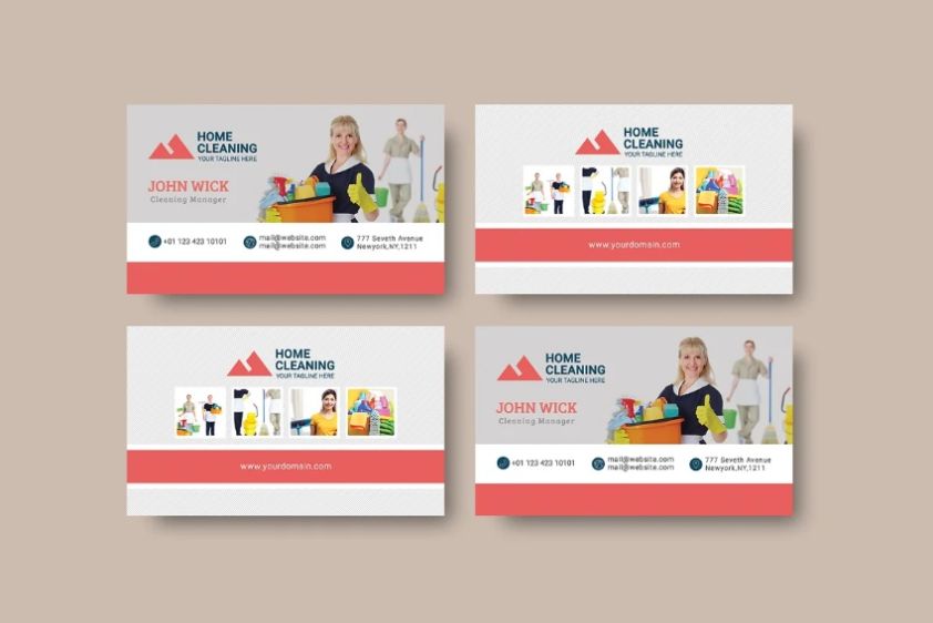 Editable Cleaning Business Card