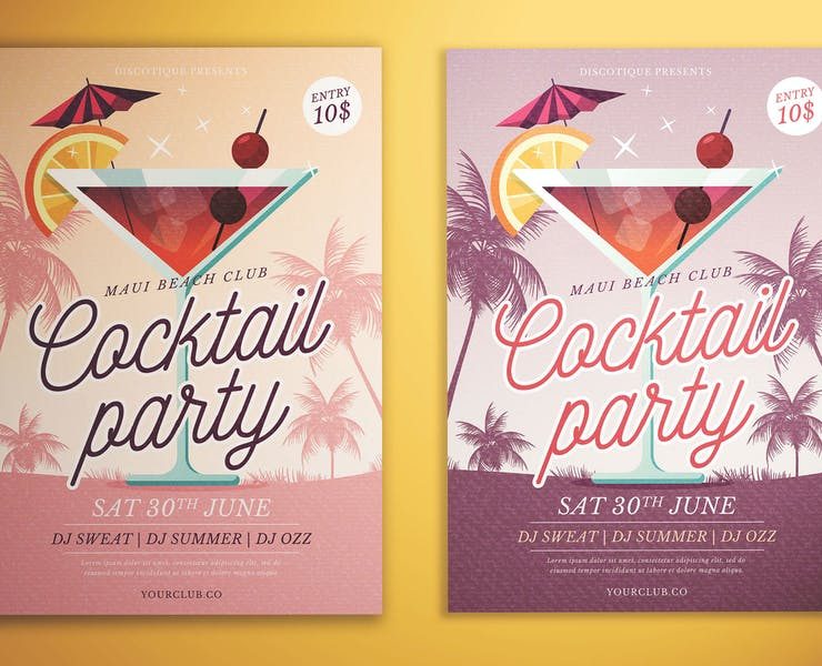 15+ Free Cocktail Party Invitation Template PSD