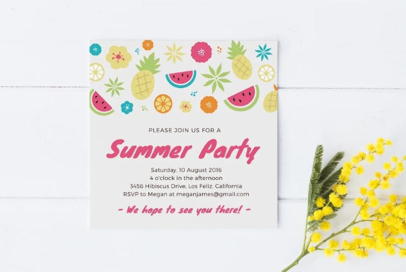 Editable Cocktail Party Invite