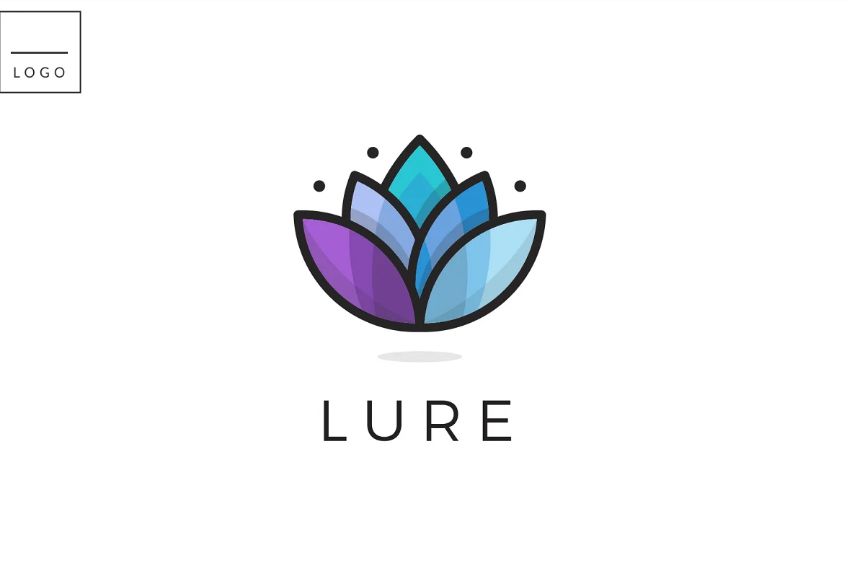 Editable Colorful Lotus Identity