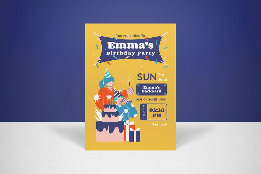 Editable Party Invite Design