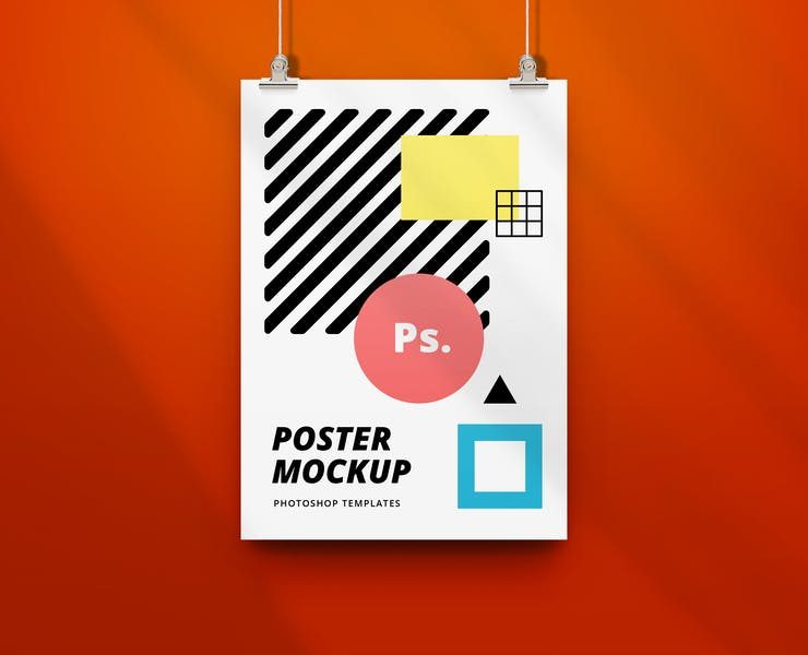15+ FREE Hanging Poster Mockup PSD Download