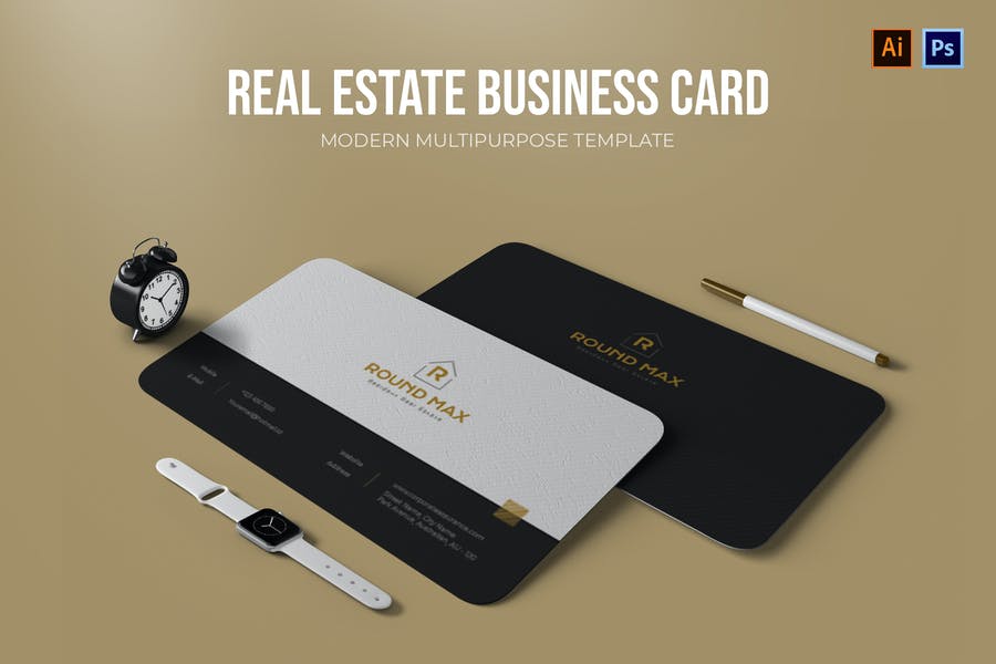 Editable Real Estate Name Card