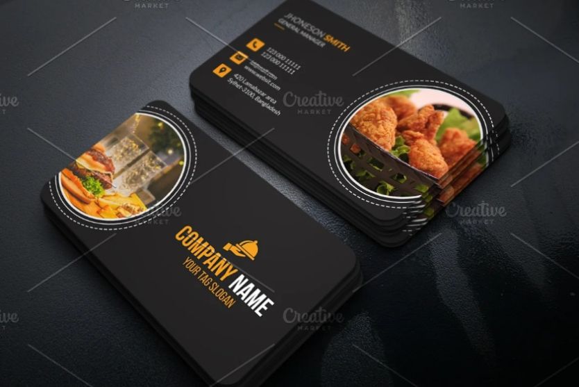 Editable Restaurant Business Card Template