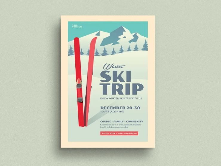 11+ FREE Ski Flyer Template PSD Download
