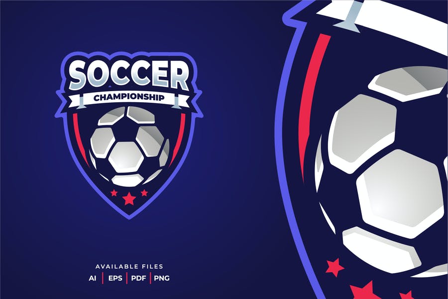 Editable Soccer Championship Logo