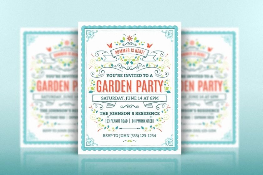 Editable Summer Garden Party Templates