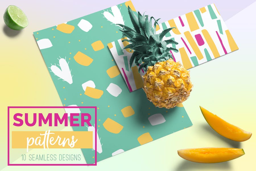 Editable Summer Vector Patterns