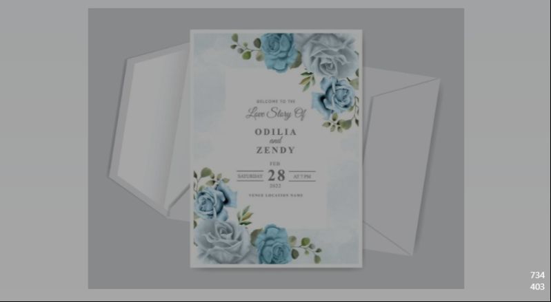Editable Wedding Card Design