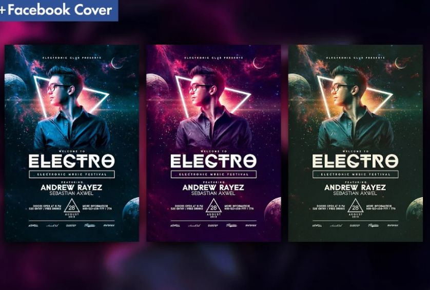 Electro Music Party Flyer
