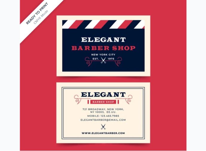 Elegant Barber Shop Name Card