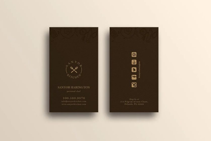Elegant Cooking Business Card Template
