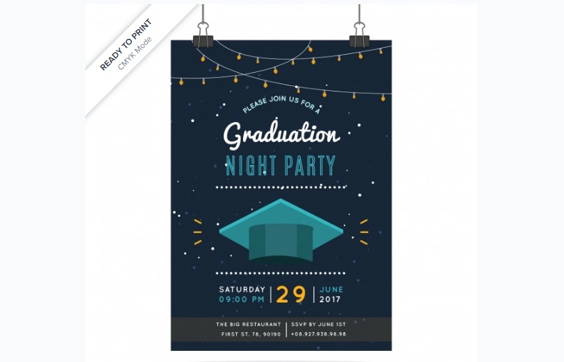 Elegant Graduation Night Party Flyer