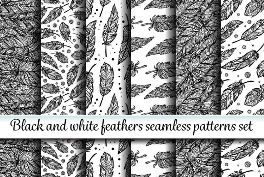 Ethnic Style Feather Patterns