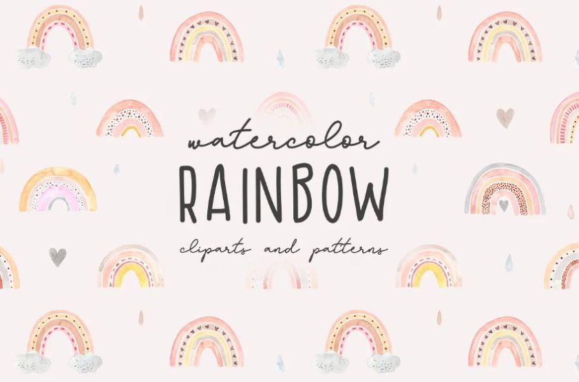 Fairytale Rainbow Patterns Set