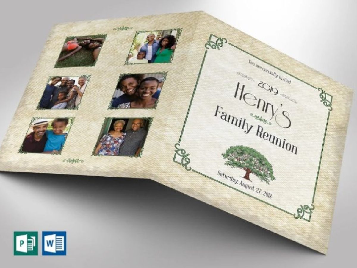 20+ FREE Family Reunion Card Template Download - Graphic Cloud With Recollections Card Template