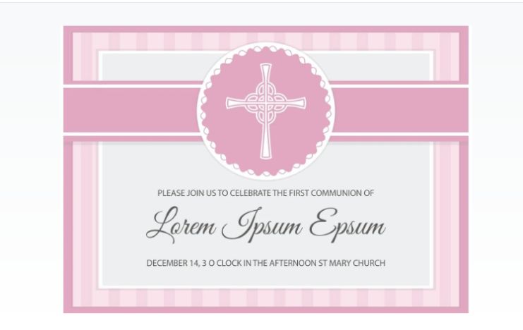  First Communion Invitation Design 