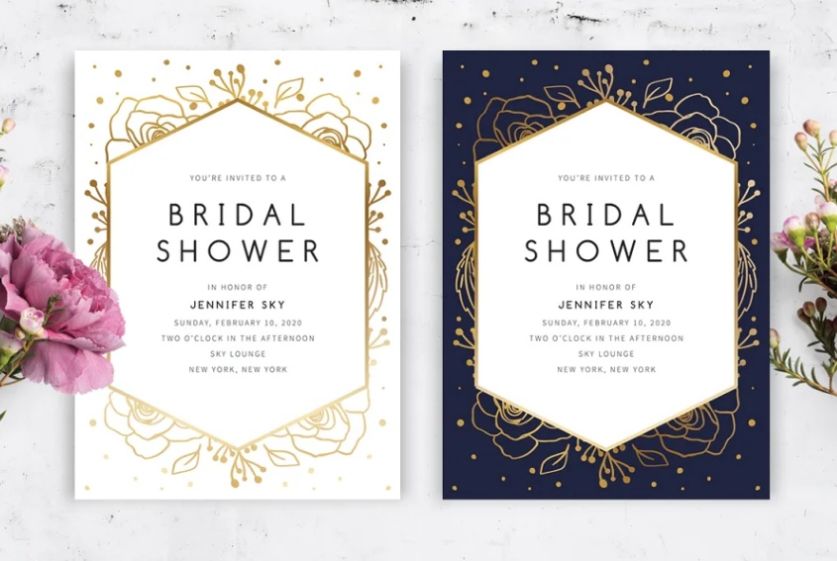 Floral Bridal Shower Card Template