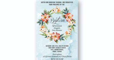 baptism Invitation Card Template