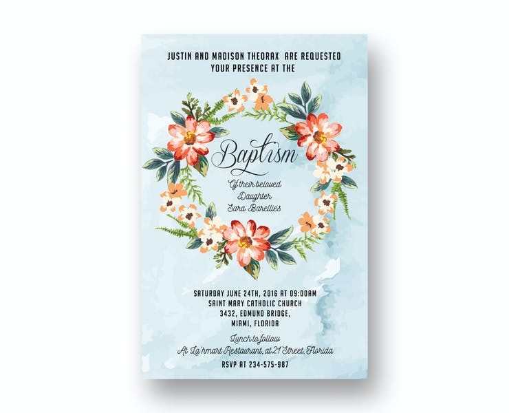15+ FREE Baptism Invitation Card Template Download
