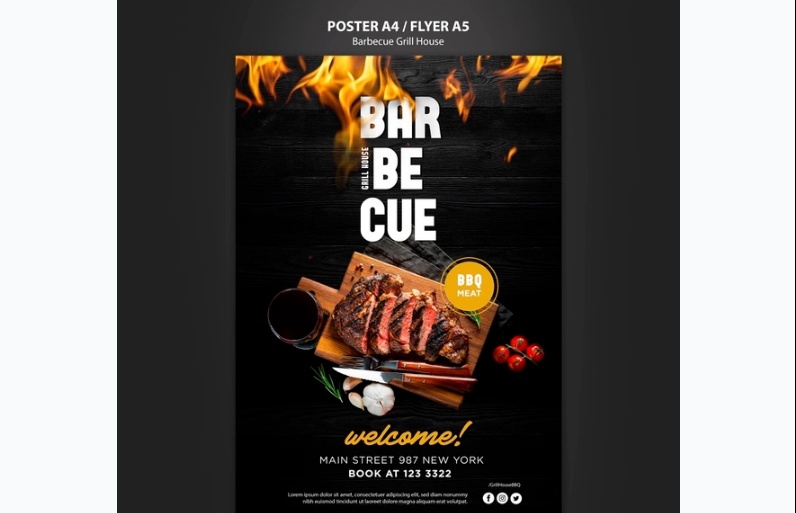 Free BBQ Invite Poster