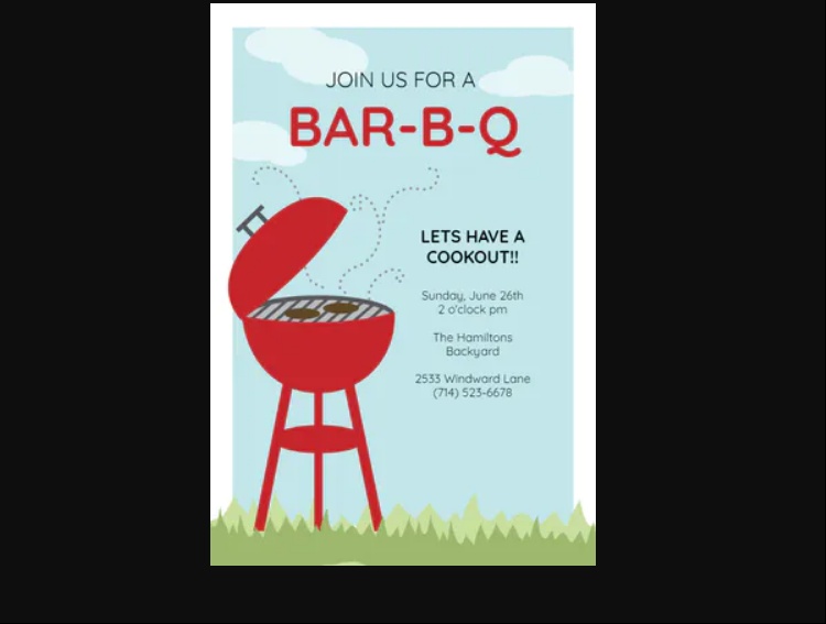 Free BBQ cookout Flyer