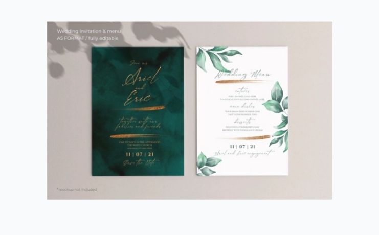 Free Floral Wedding Invite