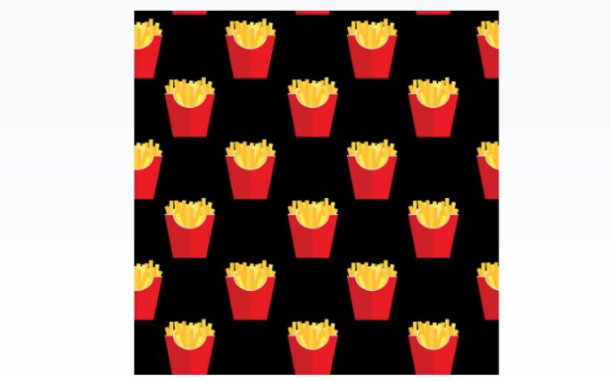 Free French Fries Pattern