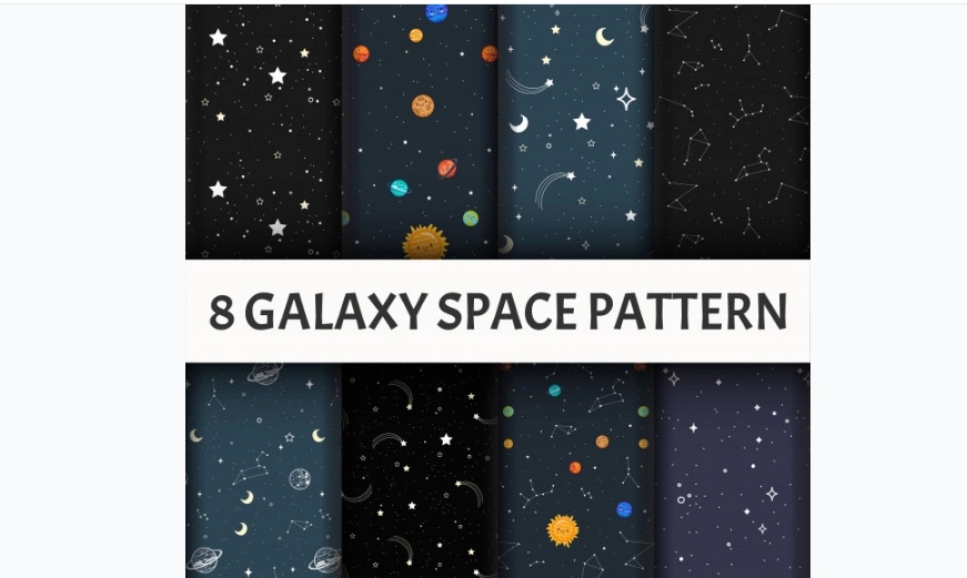 Free Galaxy Patterns Set