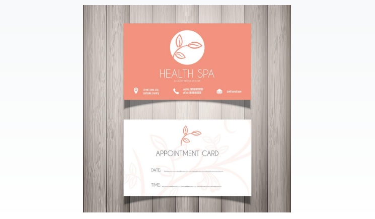 Free Health Spa name card