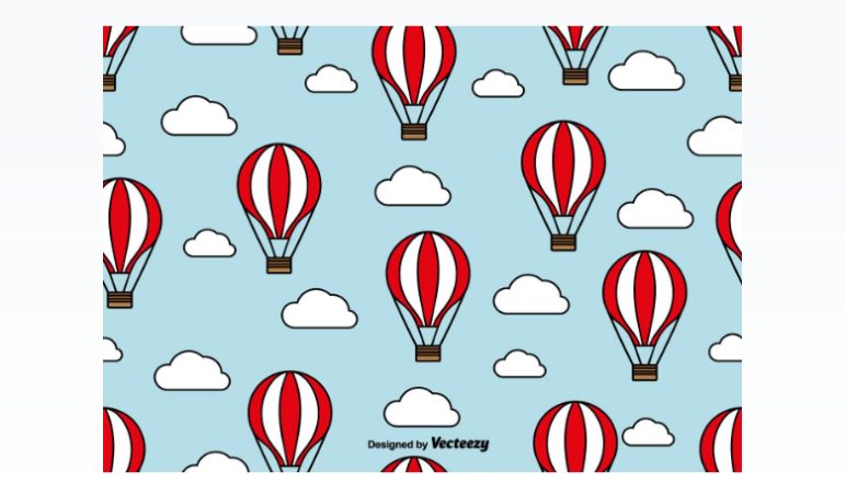Free Hot Air Balloon Pattern Design