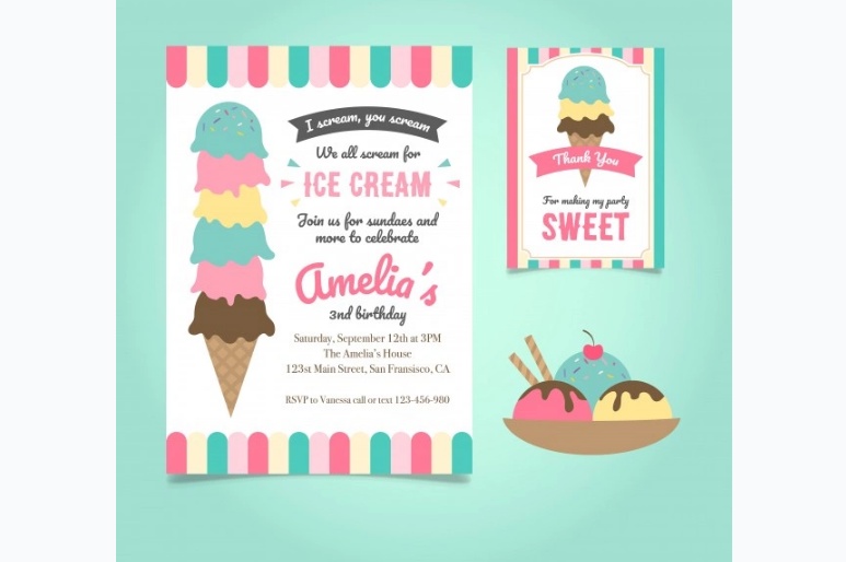 Free Ice Cream Flyer