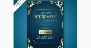 Retirement Party Flyer Template