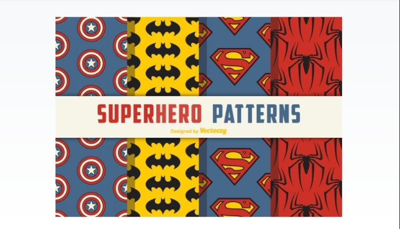 Free Superhero Patterns Set