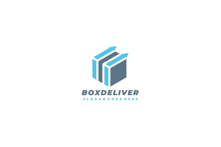 Fully Editable Box Delivery Logo
