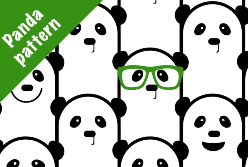 Funny Panda Pattern Background