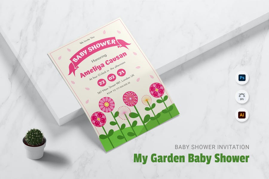 Garden Baby Shower Invite