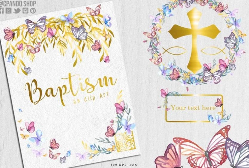 Girl Baptism Invitation Design