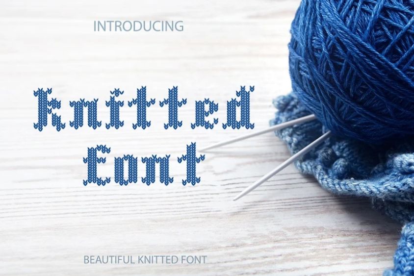 Gothic Style Knitted Fonts