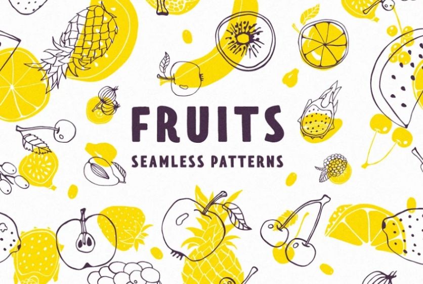 Hand Drawn Fruits pattern