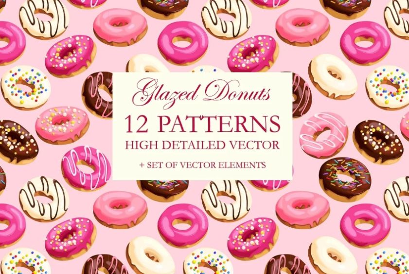High Resolution Donuts Pattern