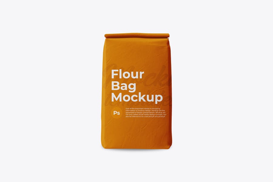 High Resolution Flour Bag Mockup