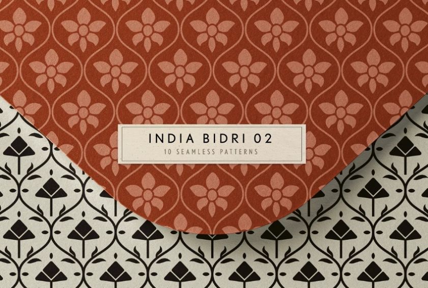 Indian Bidri Patterns Design