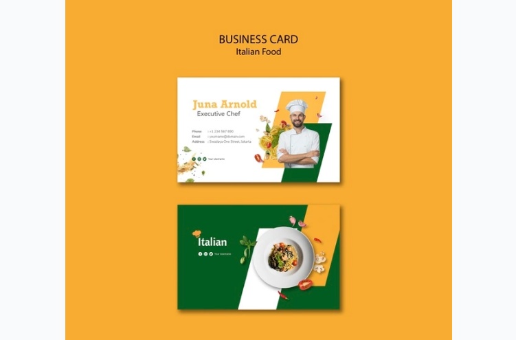 Italian Food Business Card Template