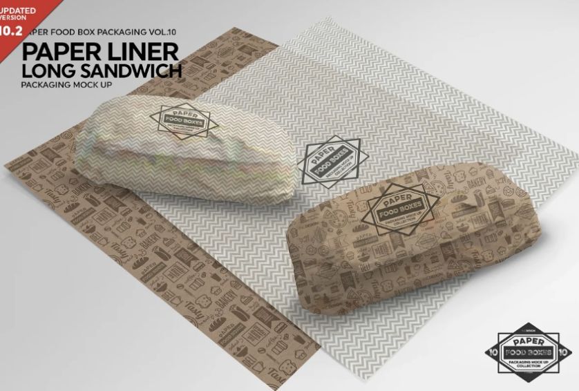 Long Sandwich Paper Line Mockup