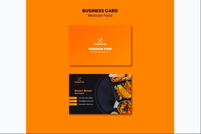 Mexican Food Card Template