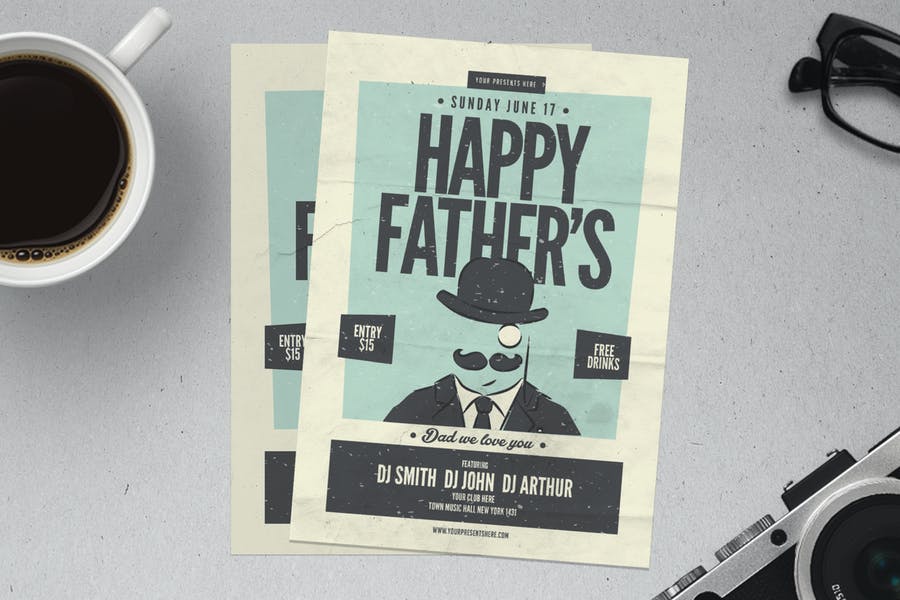 Minimal Fathers Day Flyer