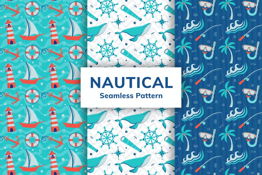 Nautical Pattern Design Set